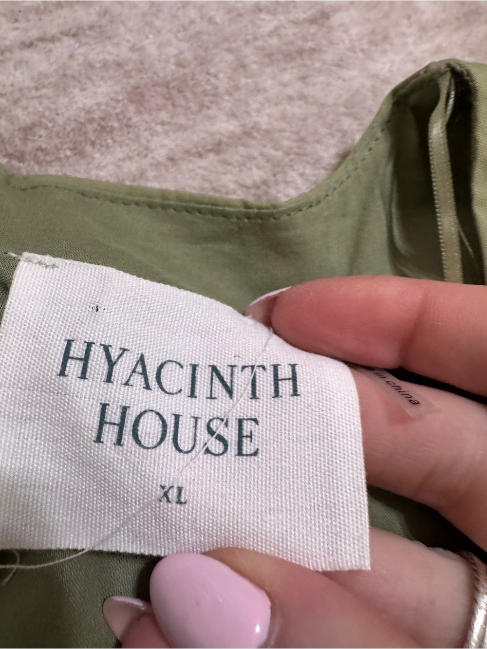 Hyacinth house green v neck peplum blouse size xl - Picture 3 of 4
